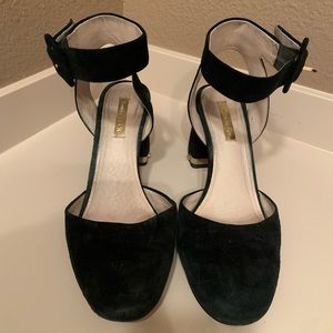 Black chunky heels